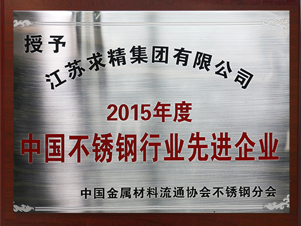 雄獅-2015年度不鏽（xiù）鋼行業先進企業（yè）